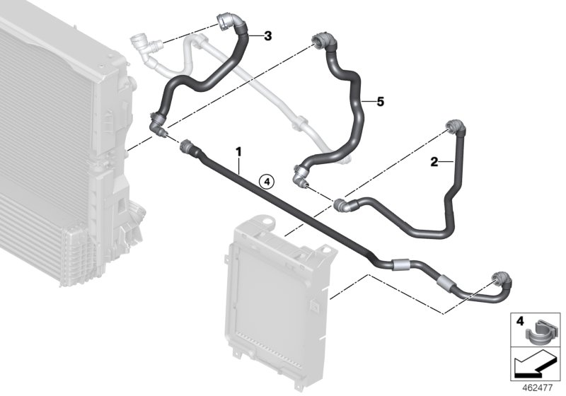 Genuine BMW 17128619473 F15 Hose, Radiator - Auxiliary radiator (Inc. X5 40eX) | ML Performance UK Car Parts