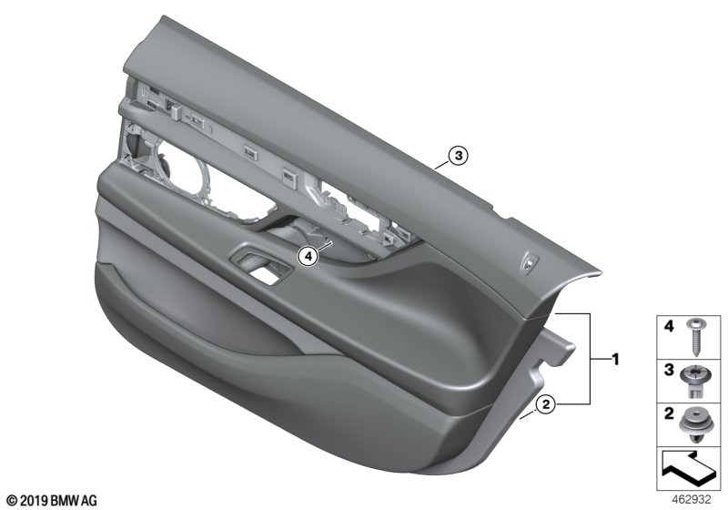 Genuine BMW 51427455504 G12 Door Lining Leather Rear Right SCHWARZ/WEIß (Inc. M760LiX, 750LiX 4.4 & 740Li) | ML Performance UK Car Parts