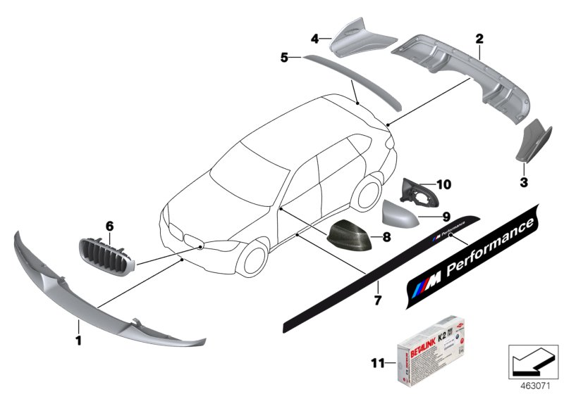 Genuine BMW 82712349501 F15 Retrofit Kit Tow Hitch Module Class 3 2