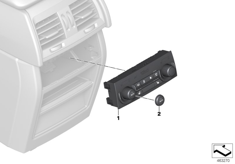 Genuine BMW 64119396076 F15 F16 Climate Control Panel, Rear (Inc. X6 35i, X5 25dX & X6 M50dX) | ML Performance UK Car Parts