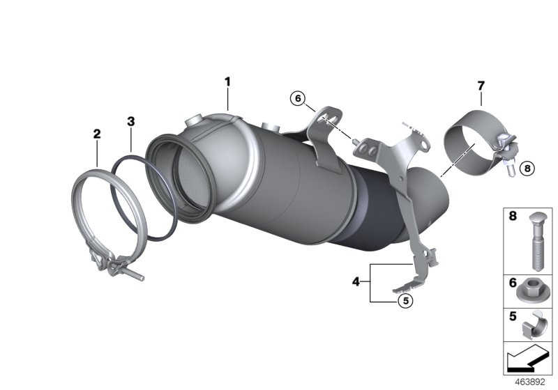 Genuine BMW 18327643154 G11 G02 G12 Holder Catalytic Converter Near Engine (Inc. X3 M40iX, 740LiX & 740i) | ML Performance UK Car Parts