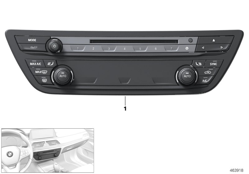 Genuine BMW 61316993478 G11 G12 Rep. Kit For Radio/Climate Cont. Panel (Inc. 740Le, 740LeX & 750dX) | ML Performance UK Car Parts