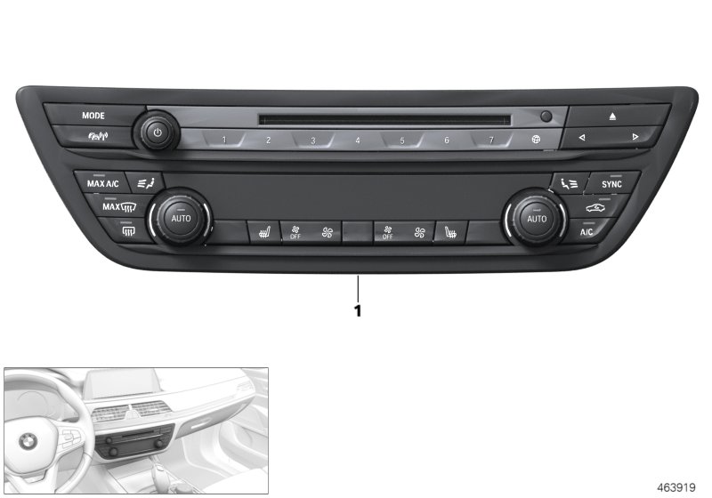 Genuine BMW 64119475837 G11 Rep. Kit For Radio/Climate Cont. Panel (Inc. 730dX, 750Li & 730i) | ML Performance UK Car Parts