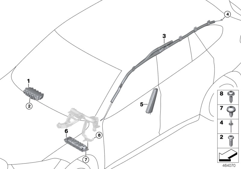 Genuine BMW 72127421137 F39 Head Airbag, Left (Inc. X2) | ML Performance UK Car Parts