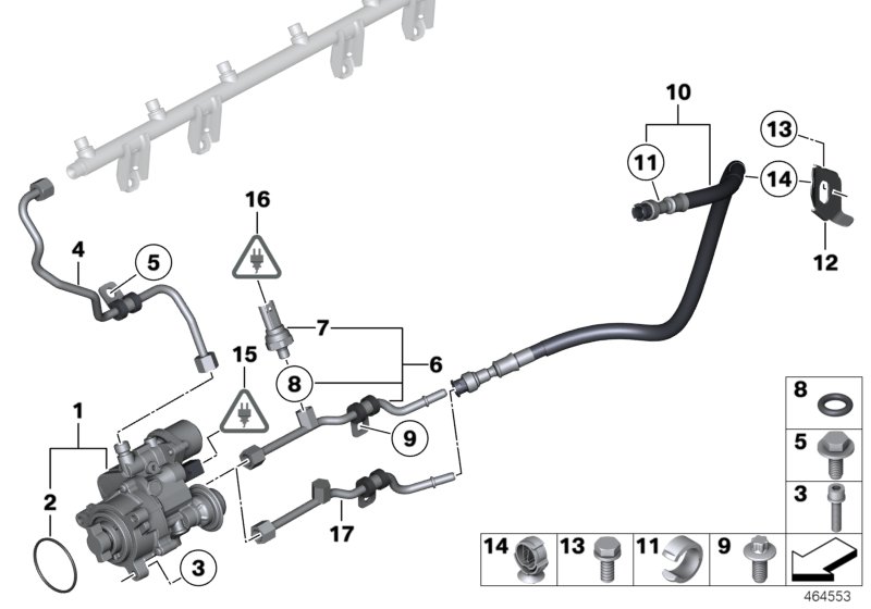 Genuine BMW 13537622752 F12 F13 F07 Supply Line With Sensor (Inc. 535i, 640i & 535iX) | ML Performance UK Car Parts