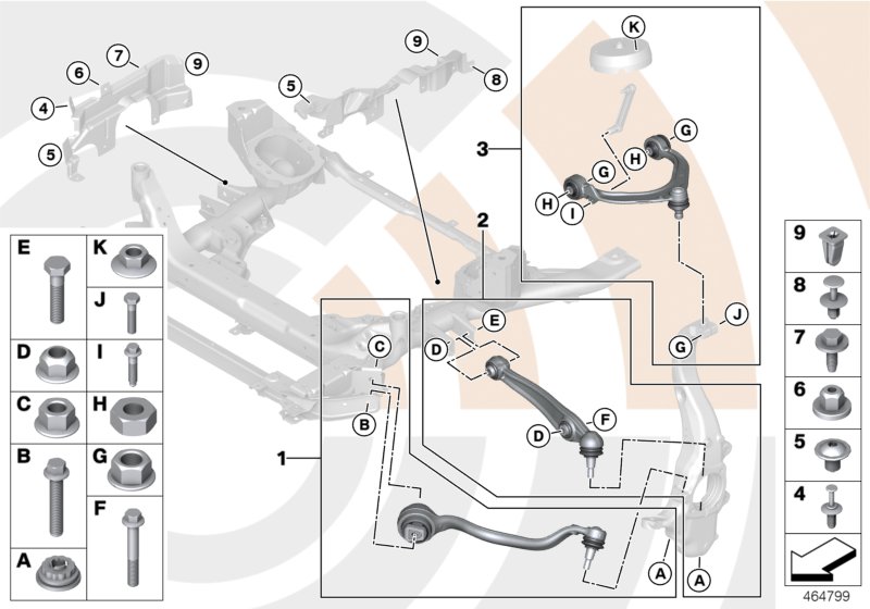 Genuine BMW 31122413483 E70 E72 E71 Repair Set For Radius Rod, Left VALUE LINE (Inc. X5) | ML Performance UK Car Parts