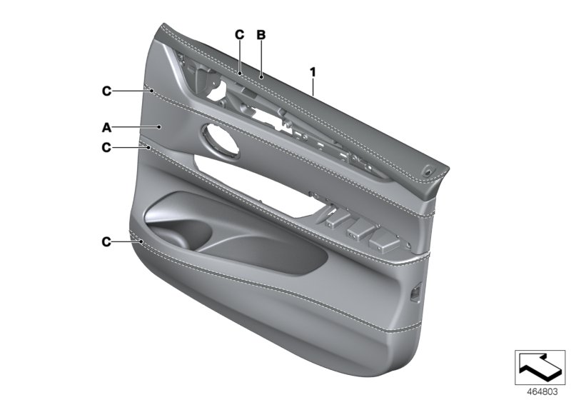 Genuine BMW 51417990353 Door Panel, Leather, Front Left INDIVIDUAL (Inc. X6 M) | ML Performance UK Car Parts