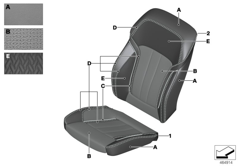 Genuine BMW 52107994525 G11 G12 Cover, Comfort Backrest, Perf. Lthr, Le INDIVIDUAL (Inc. M760LiX, 740iX & 740LiX) | ML Performance UK Car Parts