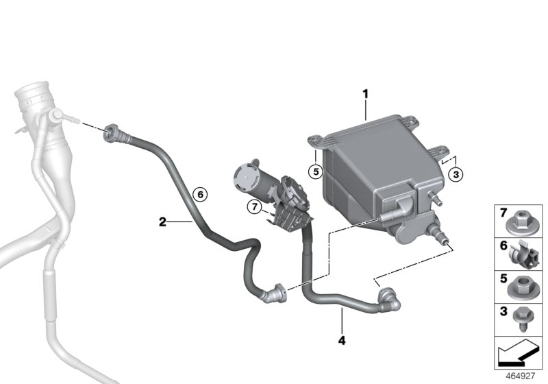 Genuine BMW 16117356537 G11 G12 Venting Line With Leak Diagnosis Module With dust filter (Inc. 750LiX 4.4, 750LiX 4.0 & 740i) | ML Performance UK Car Parts