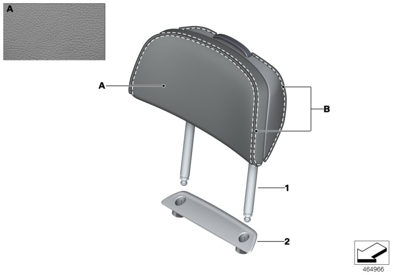 Genuine BMW 52207990281 G12 G11 Head Restraint Cover, Comfort Seat, Rear RAUCHWEISS (Inc. 750LiX 4.4, 740Li & 745Le) | ML Performance UK Car Parts