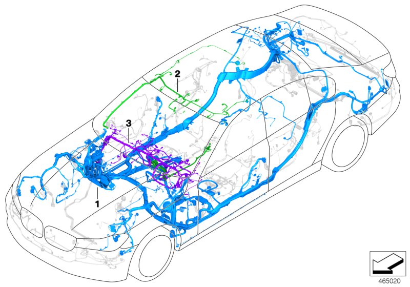 Genuine BMW 61112449611 F90 G30 Wiring Harness, I-Panel, Duplicate (Inc. 530e, 520i & 540dX) | ML Performance UK Car Parts