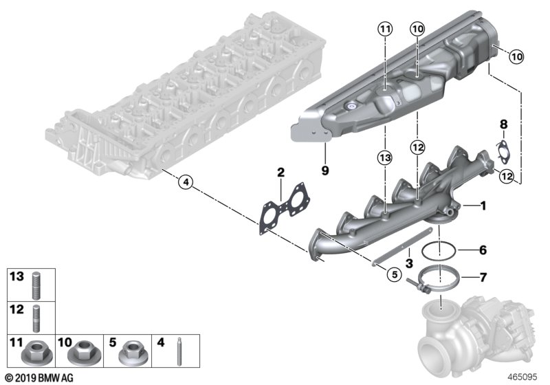 Genuine BMW 11628589079 G06 G20 G15 Stud Bolt M8X22 1.4980 (Inc. 740LdX, 840dX & 630d) | ML Performance UK Car Parts