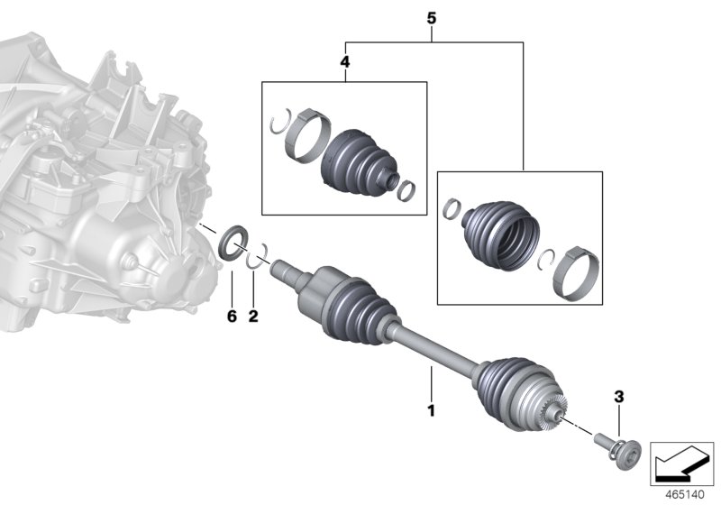 Genuine BMW 31608611927 Output Shaft Left (Inc. One, One First & One D) | ML Performance UK Car Parts