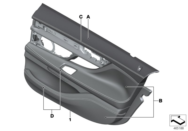 Genuine BMW 51427995615 G12 Door Lining Leather Rear Left INDIVIDUAL (Inc. 750iX, 745eX & 740i) | ML Performance UK Car Parts