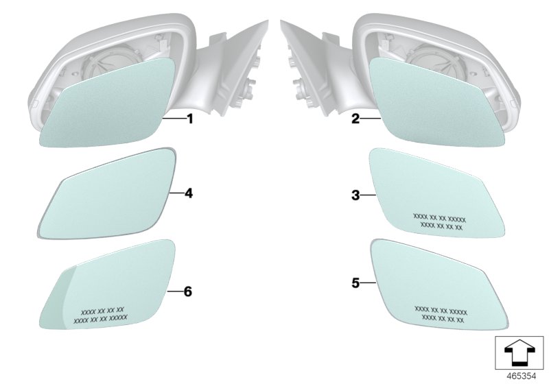 Genuine BMW 51167480072 F33 F34 F20 Mirror Glas, Wide-Angle, Right CRTI (Inc. 116d, 118d & 330i) | ML Performance UK Car Parts