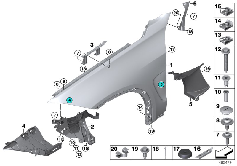 Genuine BMW 51657373541 F15 Side Panel, Front Left (Inc. X5) | ML Performance UK Car Parts