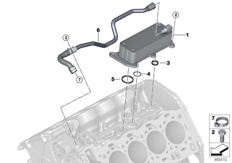 Genuine BMW 11538602265 G11 G12 G05 Coolant Line Heat Exchanger-Pump (Inc. X5 M50iX, X7 M50iX & 750i) | ML Performance UK Car Parts