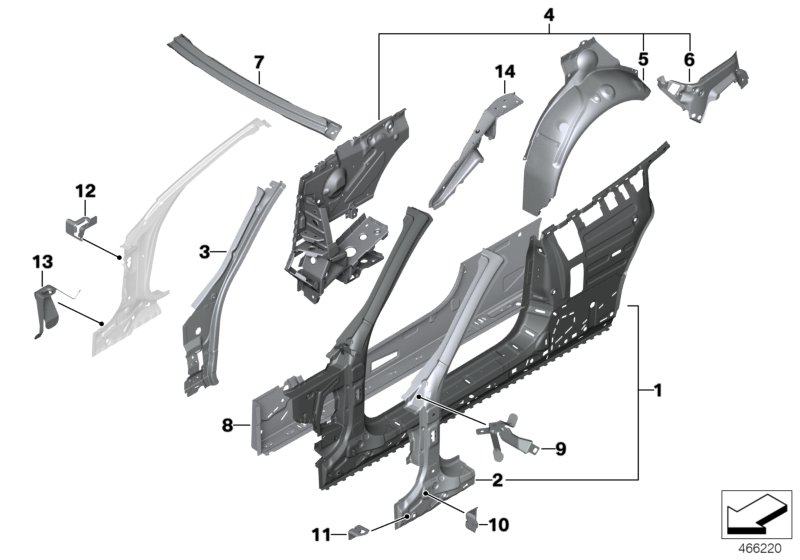 Genuine BMW 41217347365 F33 F83 Bracket, Side Panel, Top Left (Inc. 430iX, 435i & 430i) | ML Performance UK Car Parts