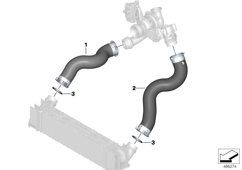 Genuine BMW 11618584546 G01 G02 Charge Air Line (Inc. X4) | ML Performance UK Car Parts