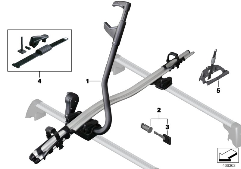 bmw bike rack parts