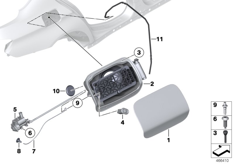 Genuine BMW 67117200674 Filler Flap Actuator (Inc. 760Li, 535iX & 740Li) | ML Performance UK Car Parts