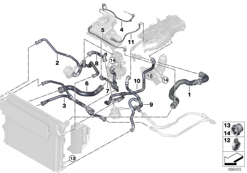 Genuine BMW 17128676894 Line Cooler (Inc. 330e) | ML Performance UK Car Parts