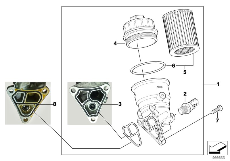 Genuine BMW 11427563522 R53 R50 Oil Filter With Aluminium Cover (Inc. Cooper S, Coop.S JCW GP & One) | ML Performance UK Car Parts