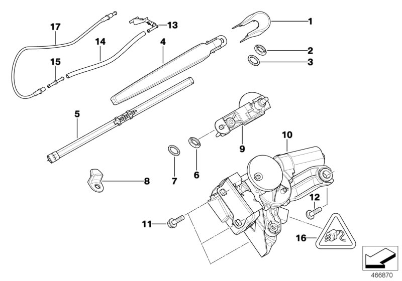 Genuine BMW 61687128401 E91 Rear Washer Nozzle (Inc. 320i, 318d & 316i) | ML Performance UK Car Parts