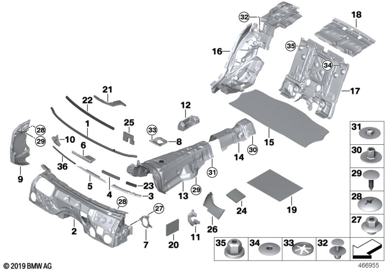 Genuine BMW 51487343460 G11 Right Lower B-Column Sound Insulation (Inc. 740e, 740LiX & 740Li) | ML Performance UK Car Parts