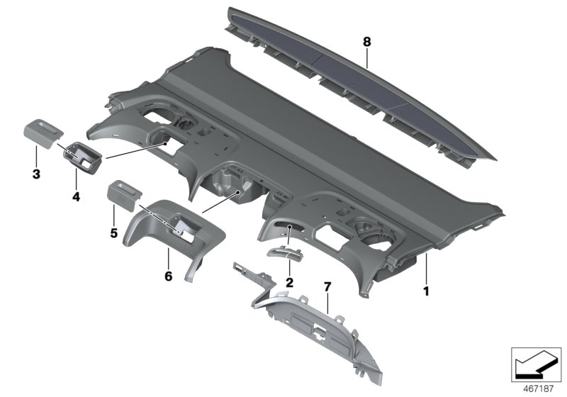 Genuine BMW 51467990327 G11 Support, Storage Shelf, Left RAUCHWEIß (Inc. 745eX, 740LdX & 750iX) | ML Performance UK Car Parts