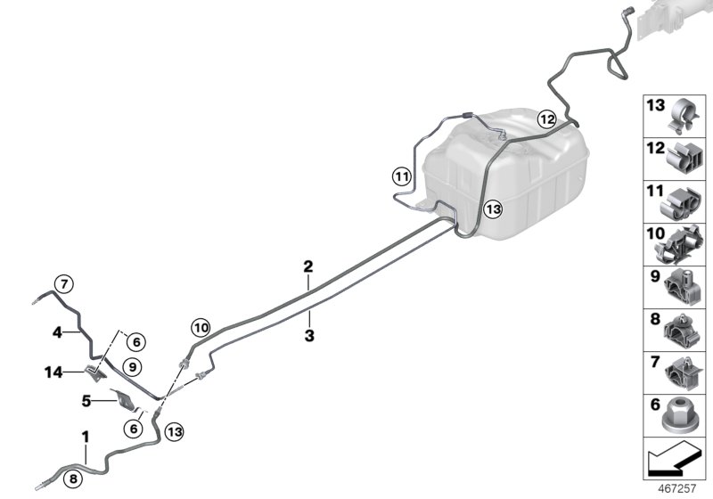 Genuine BMW 16137425213 F45 Wire Clip, Dual D8, 8 (Inc. 225xe & Cooper SE ALL4) | ML Performance UK Car Parts