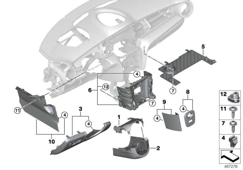 Genuine BMW 51459270579 F55 F56 Media Panel, I-Panel Center Lower (Inc. One First) | ML Performance UK Car Parts