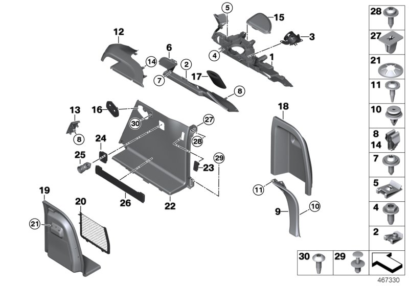 Genuine BMW 51437364025 F26 Cover, Belt Outlet, Left SCHWARZ (Inc. X4) | ML Performance UK Car Parts