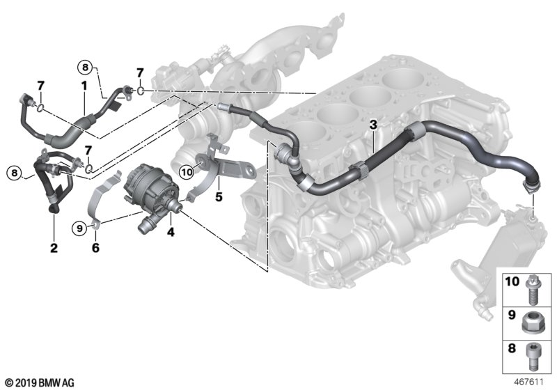 Genuine BMW 11538673023 F30 Coolant Line, Turbocharger Return Line (Inc. 330e) | ML Performance UK Car Parts