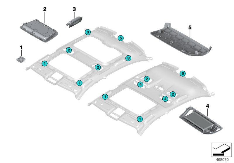 Genuine BMW 51447996420 G11 Cover, Microphone RAUCHWEISS (Inc. 730Ld, 740LiX & 730i) | ML Performance UK Car Parts