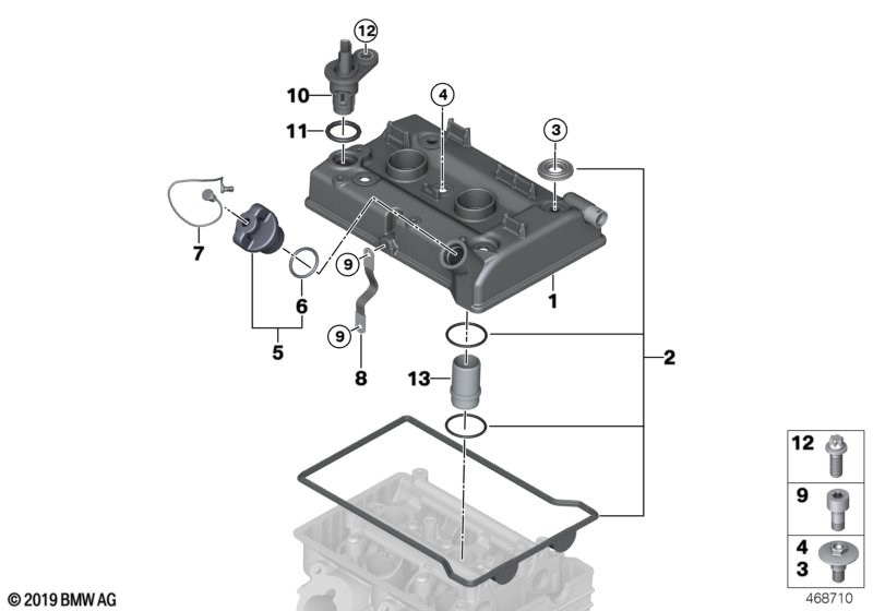 Genuine BMW 11128528950 Cylinder Head Cover (Inc. i3) | ML Performance UK Car Parts