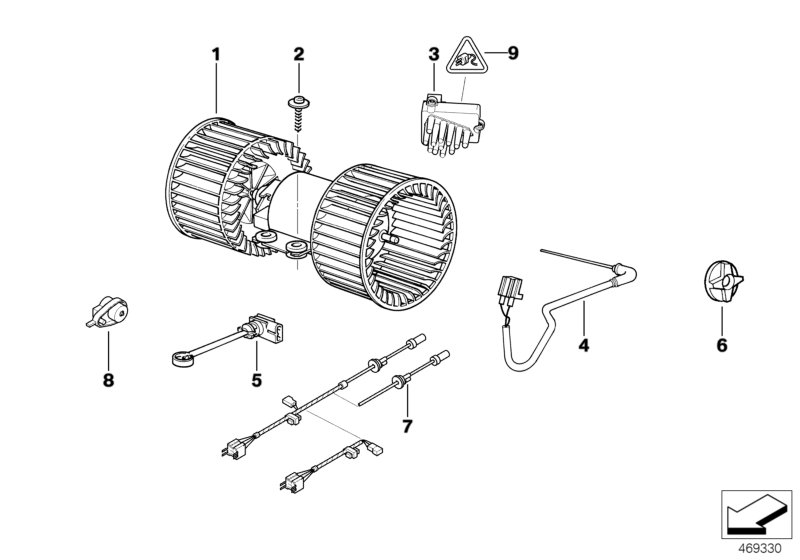 Genuine BMW 64118391392 E38 E39 E53 Temperature Sensor, Heater (Inc. 540i, 525tds & X5 4.4i) | ML Performance UK Car Parts