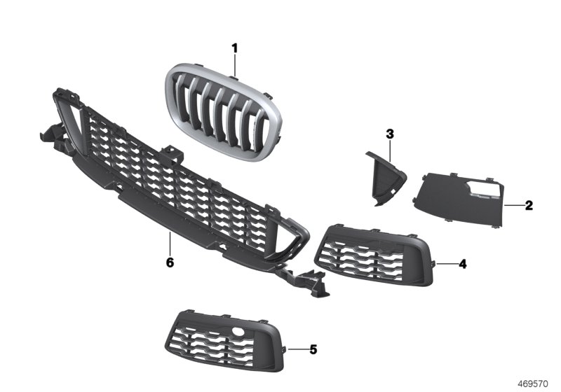 Genuine BMW 51748062999 F48 Trim Air Duct Center Left M (Inc. X1 20iX, X1 20d & X1 25iX) | ML Performance UK Car Parts