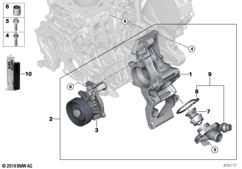 Genuine BMW 11518591068 F55 F56 Water Pump (Inc. Cooper D & One D) | ML Performance UK Car Parts