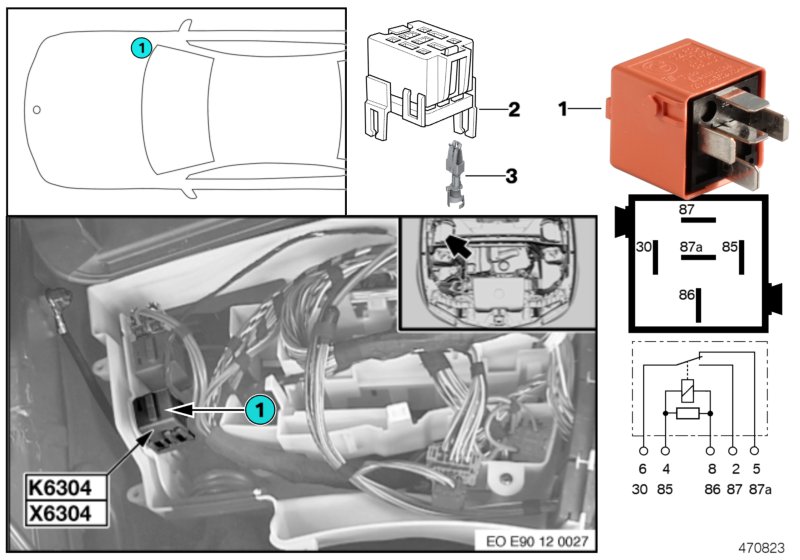 Genuine BMW 61131389113 E64 F10 Relay Holder, Black White (Inc. 535iX, X5 30dX & 728iL) | ML Performance UK Car Parts