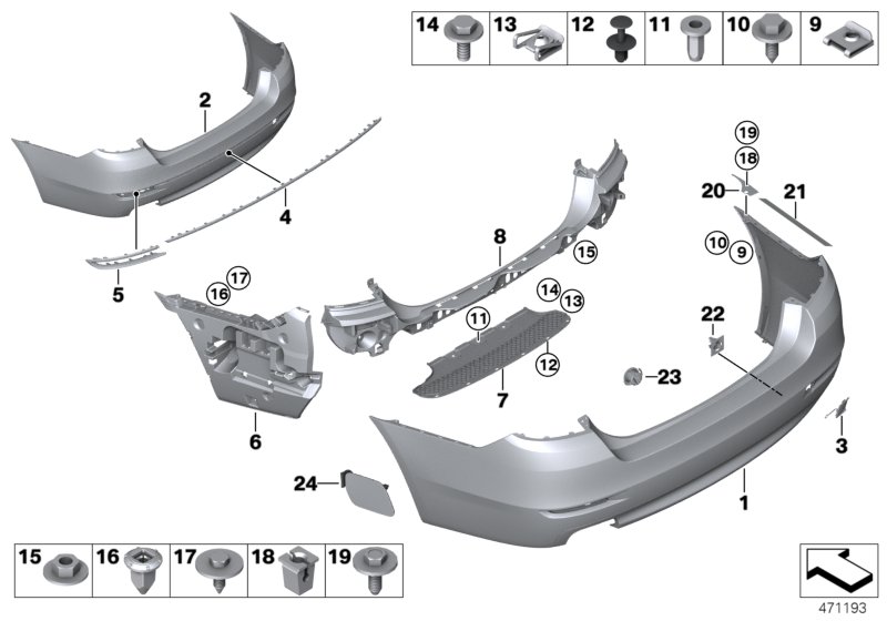 Genuine BMW 51127332776 F10 Cover, Towing Eye, Primed, Rear BASIS (Inc. 530dX) | ML Performance UK Car Parts