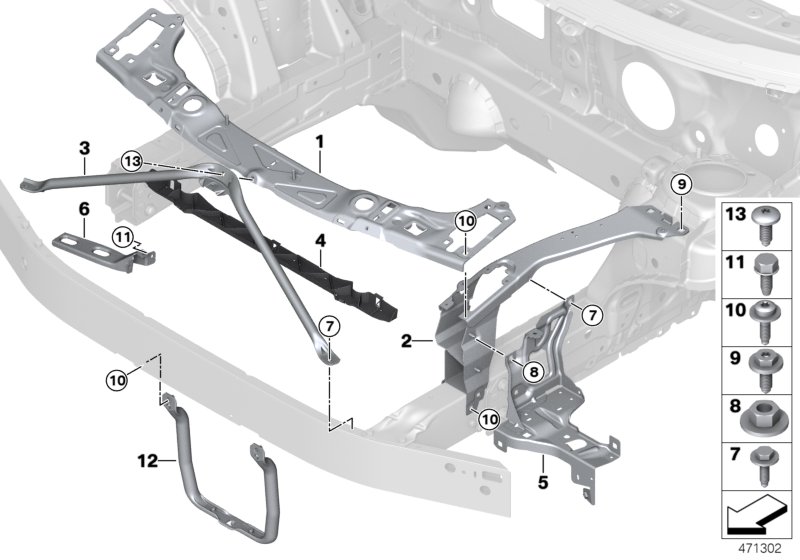 Genuine BMW 51647302531 F45 F46 Support, Headlight Arm, Left (Inc. 220dX, 218d & 225iX) | ML Performance UK Car Parts