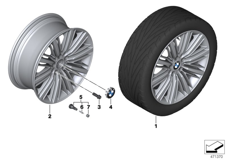 Genuine BMW 36116862900 F13 F12 Light Alloy Rim 9JX20 ET 44 (Inc. 650iX, 650iX 4.0 & 640i) | ML Performance UK Car Parts