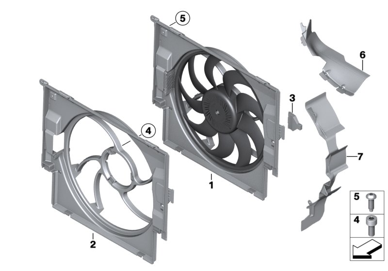 Genuine BMW 17112284887 F83 F80 F82 Fan Housing With Fan 850W (Inc. M4) | ML Performance UK Car Parts