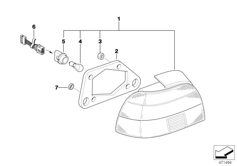 Genuine BMW 63216912428 E39 Tail Light Gasket (Inc. 520d, M5 & 525td) | ML Performance UK Car Parts