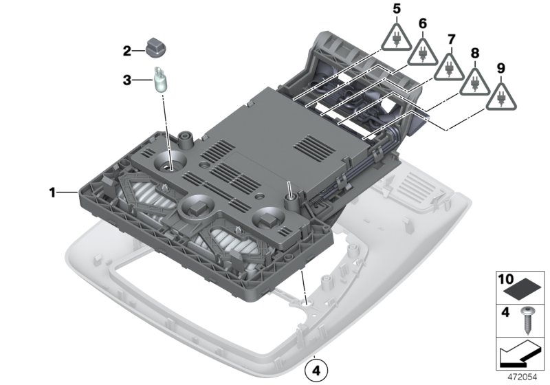 Genuine BMW 61319276232 F01 F11 Rep. Kit For Switch Module, Headliner (Inc. X3 20iX, 650i & Hybrid 5) | ML Performance UK Car Parts