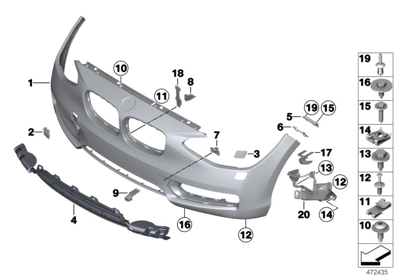 Genuine BMW 51117391810 F23 F22 Cover, Spray Nozzle, Primed Right SRA (Inc. 228iX, 228i & M240i) | ML Performance UK Car Parts