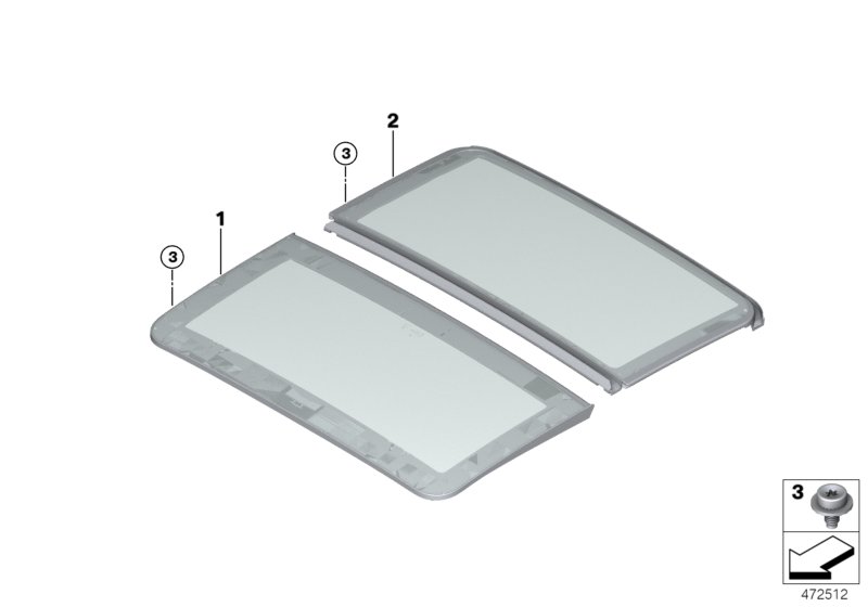 Genuine BMW 54107481646 F39 Glass Cover, Front (Inc. X2) | ML Performance UK Car Parts