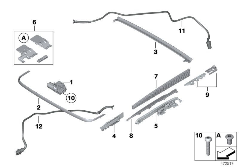 Genuine BMW 54107209196 F16 F02 Repair Kit Sliding Roof (Inc. 525d, 740LiX & M5) | ML Performance UK Car Parts