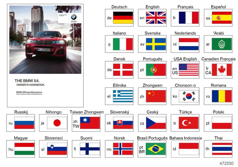 Genuine BMW 01402928723 F26 Owner's Manual For F26 ENUS (Inc. X4) | ML Performance UK Car Parts